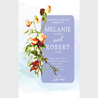 floral wedding invitation