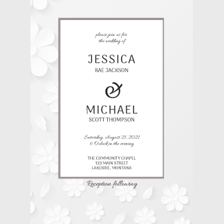 flower wedding invitation