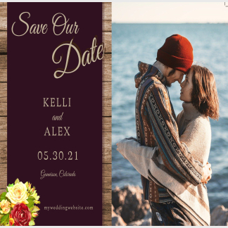 save the date wedding card