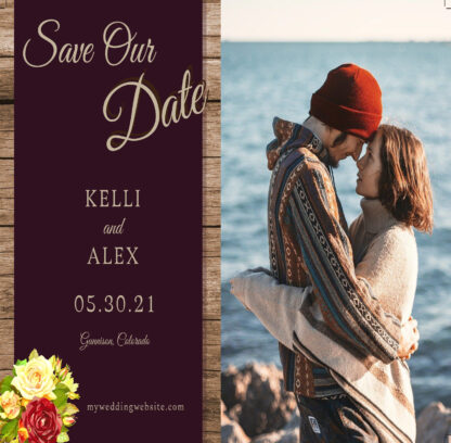 save the date wedding card