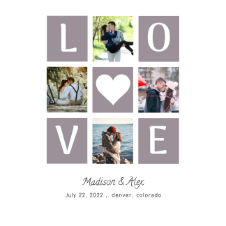 love collage wedding announcement