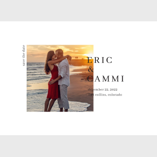photo save the date wedding card