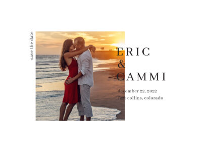 photo save the date wedding card