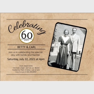 anniversary old time frame card