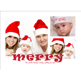 3 photo holiday card