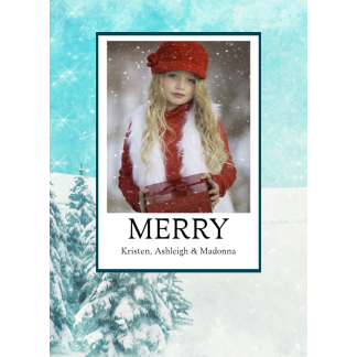 Blue Fur Christmas Card