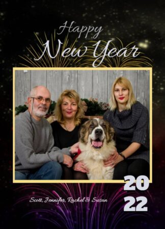 happy new year photo card