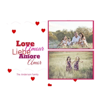 love language valentine photo card
