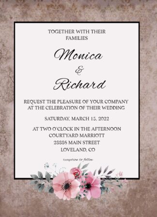 Rose Wedding Announcement