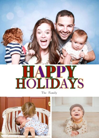 happy holidays fun photo card