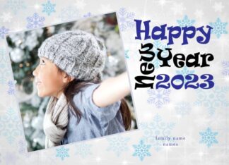 happy new year 2023 photo card