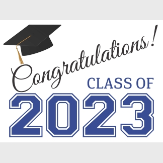 class of 2023 congratulations yard sign