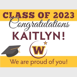 class of 2023 yard sign