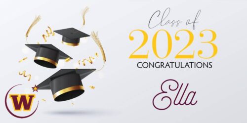 2023 Graduation Hats Banner