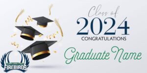 WCA Class of 2024 Graduation Hats Banner