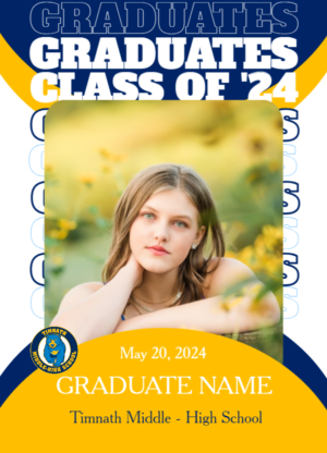 timnath middle high school class of 24 graduation announcement