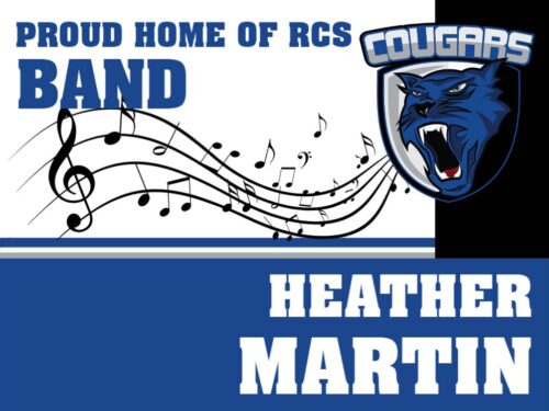 Resurrection Christian School Band yard sign