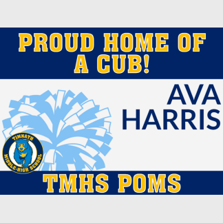 Timnath HS poms yard sign
