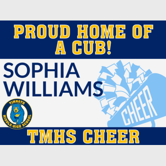 Timnath HS cheer yard sign
