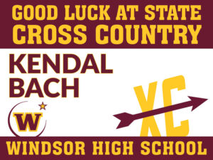 windsor high school cross country yard sign