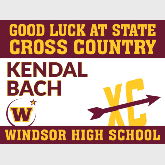 windsor high school cross country yard sign