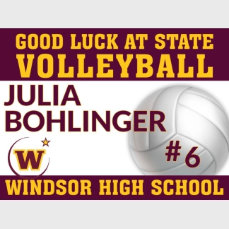 windsor high school volleyball state yard sign