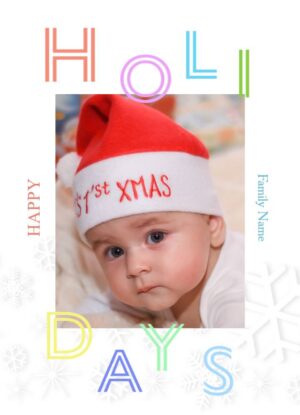 happy holidays photo card