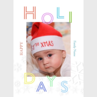 happy holidays photo card