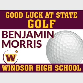 windsor high school golf state yard sign