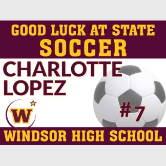 windsor high school soccer yard sign