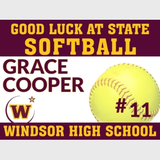 windsor high school softball yard sign
