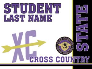 Fort Collins high school cross country yard sign