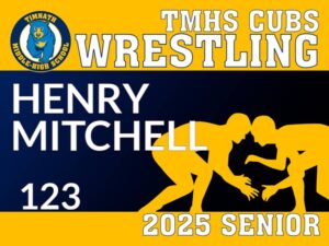 Timnath Middle High School Wrestling senior yard sign