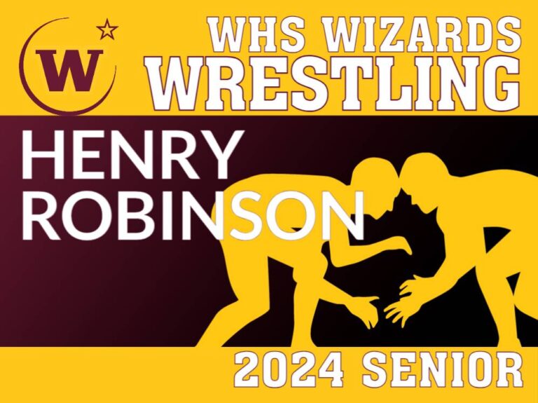 WHS Wrestling Senior 2024 Yard Sign