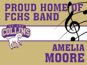 Fort Collins High School Band yard sign