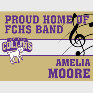 Fort Collins High School Band yard sign