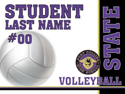 fort collins high school volleyball yard sign