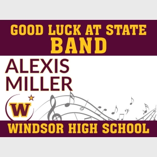 windsor high school band music yard signs