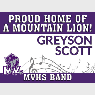 Mountain View High School Band Yard Sign