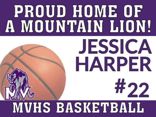 Mountain View High School Basketball yard sign