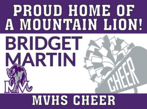 Mountain View High School Cheer yard sign