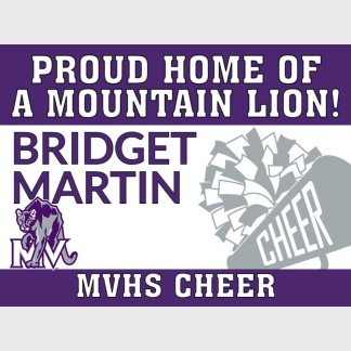 Mountain View High School Cheer yard sign