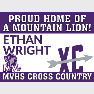 Mountain View High School Cross Country yard sign
