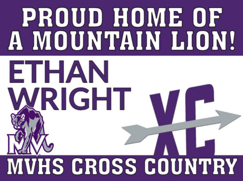 Mountain View High School Cross Country yard sign