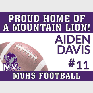 Mountain View High School Football yard sign