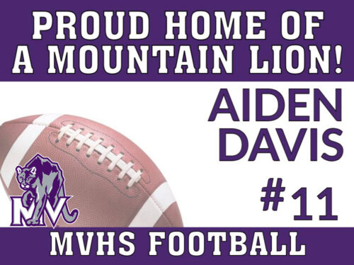 Mountain View High School Football yard sign