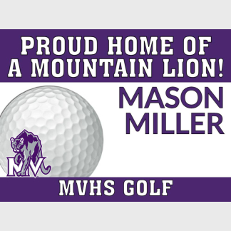 Mountain View High School Golf yard sign