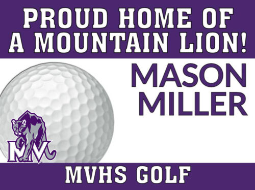 Mountain View High School Golf yard sign