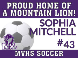 Mountain View High School Soccer yard sign