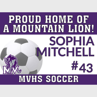 Mountain View High School Soccer yard sign